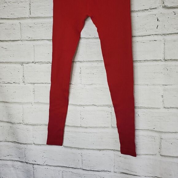 Spiritual Gangster Metta Ribbed Leggings Red XS Small Nylon Spandex - Picture 4 of 12